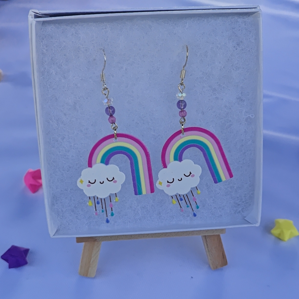Rainbow Earrings - Picture 2 of 3